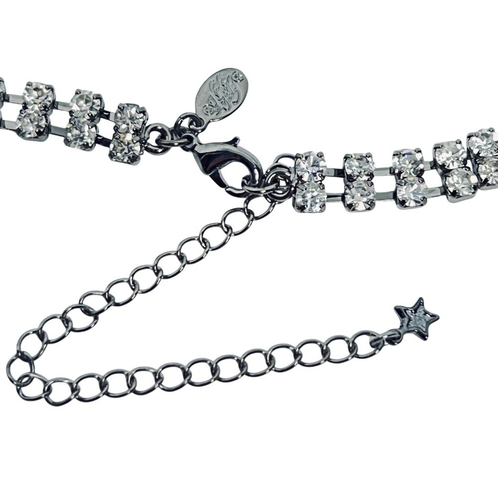 Kirks Folly Silver Tone Aurora Borealis And Clear Rhinestone Collar Necklace (59 - Picture 8 of 10